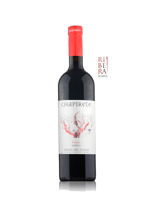 Vino tinto tempranillo Chapirete Barrica 9 meses, D.O. Ribera del Duero